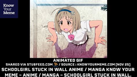 Everyday's the same boring routine, to the library and back home where he lives alone. Schoolgirl Stuck In Wall Anime Manga Kno... - YouTube