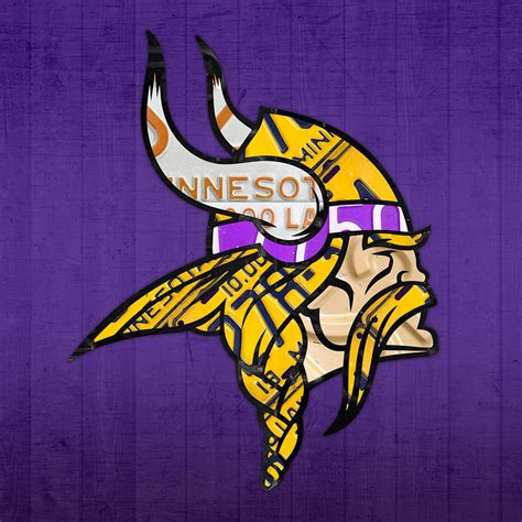 Skull of devil solid icon. Minnesota Vikings Football Team Retro Logo Minnesota License Plate Art Mixed Media by Design ...