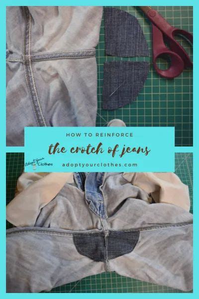 What is the best way to patch jeans? How to patch the crotch of jeans: reinforce them before ...