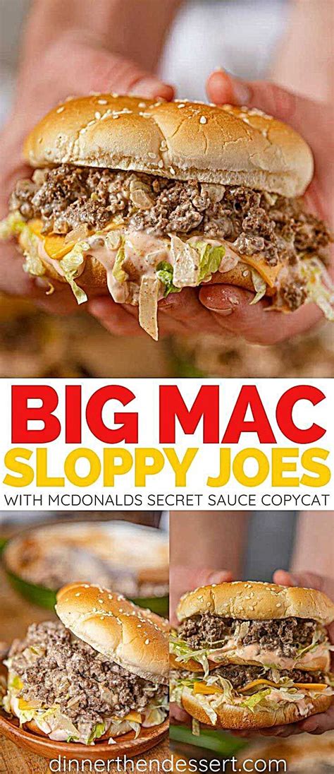 These sloppy joes are loaded with onions, pickles and cheddar cheese all tossed in a copycat big mac sauce. Big Mac Sloppy Joes (w/ Secret Sauce!) | Mcdonalds recipes ...