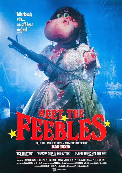 Meet the feebles (also known as frogs of war in new zealand as the film's english fake working title) is a 1989 new zealand puppet animated musical black comedy horror film directed by peter jackson. Meet the Feebles Trailer