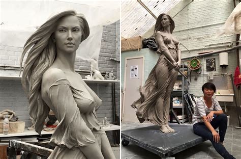 All my fans worldwide go. Artist Creates Realistic Life-Sized Female Sculptures ...