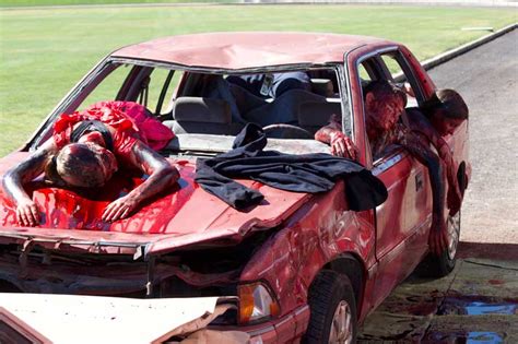 The woman then overcorrected and crossed the centerline, causing her car to exit the road to the left, striking a boulder. Substance Abuse Coalition holds mock DUI crash at EAC ...