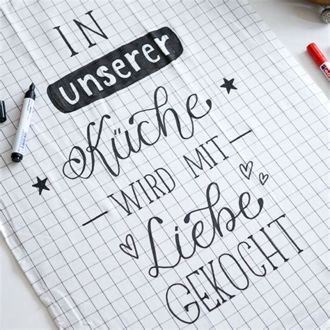 Handlettering vorlagen zum ausdrucken kostenlos. In unserer Küche wird mit Liebe gekocht (Handlettering auf ...