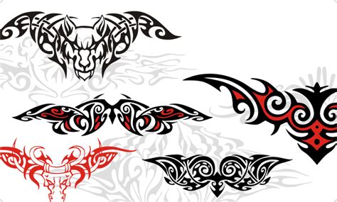 The tattoo artists chose to place the black portions on her thinnest waist area. Symmetrical tribal tattoos - Vector images on CD or by ...