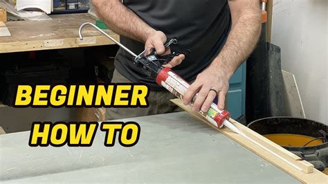 Some caulking guns have a hole for this purpose. How To Use A Caulking Gun - YouTube