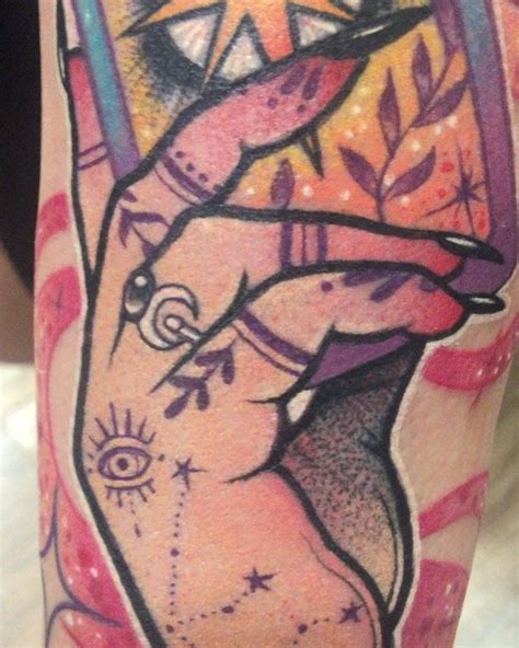 The presence of the star card represents a good omen. Krystel Ivannie tattoo | Aquarius tattoo, Tarot card tattoo, Star tattoos
