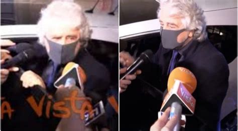 Sei morboso, non ho di questi pensieri. Grillo in mascherina il 17-12-19 dopo incontro con l ...