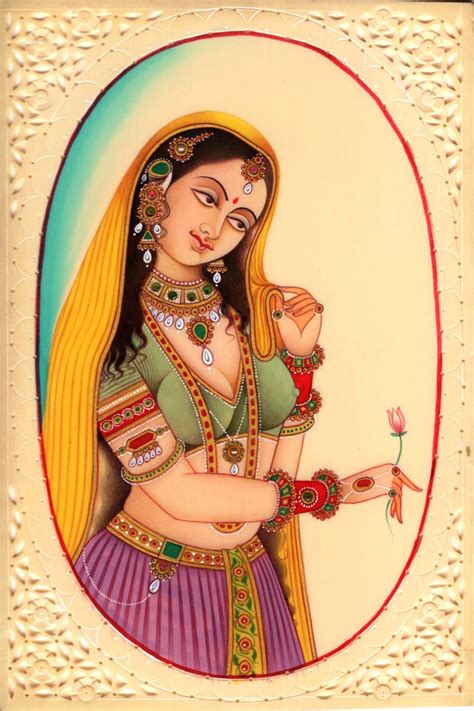 When she dresses up, her grace mesmerizes everybody in the royal palace. Indian Miniature Painting Mughal Princess Handmade ...