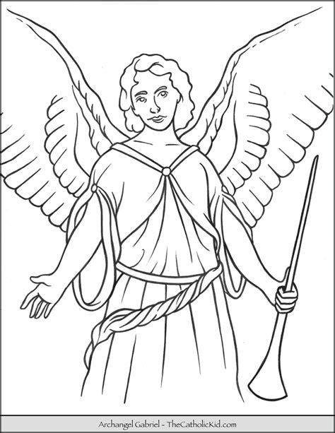 How happy mary must have been and how wonderful that we and children can celebrate that miraculous birth! Archangel Gabriel Coloring Page - TheCatholicKid.com