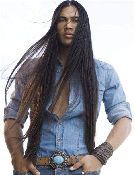 Hairstyles for men with long hair like this are ideal for dudes who have curly. Long Hair Native American Men | Top Ten Most Beautiful Men ...