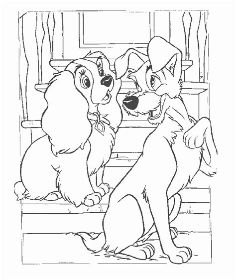 Love coloring pages for kids printable free lady and. Lady And The Tramp 2 Coloring Pages - Coloring Home