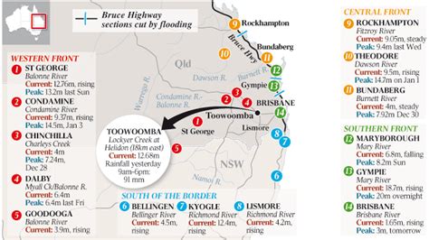 Interestingly, this map not only gives the extent of flooding from the brisbane river but also shows the development to 1946 in light red, the development 1946 to 1964 in blue and development 1964 to 1969 in light brown. Wivenhoe Dam saving Queensland's capital -- for now | The ...