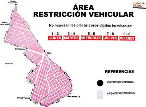 Sé responsable y evita las multas de tránsito. El Alto implementa restricción vehicular en el casco urbano