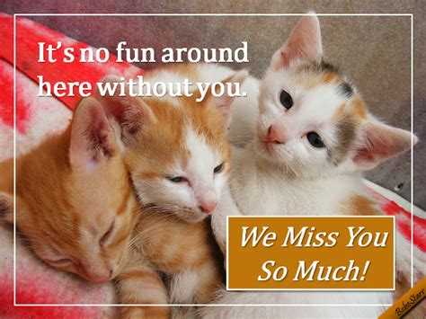 These are cute, beautiful, and funny missing you quotes for him or her without saying it. We Miss You. Free Miss You eCards, Greeting Cards | 123 ...