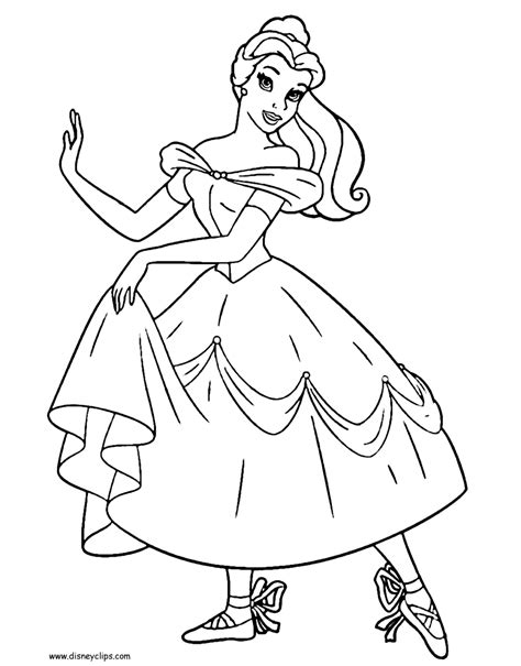 The beauty and the beast pictures to print and color. Beauty and the Beast Coloring Pages | Disneyclips.com