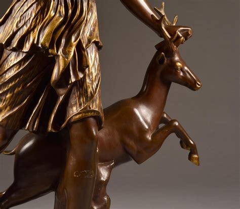 Lloyd to go on the museum's roof. Large 81 cm Bronze Statue of Diana the Huntress, F ...