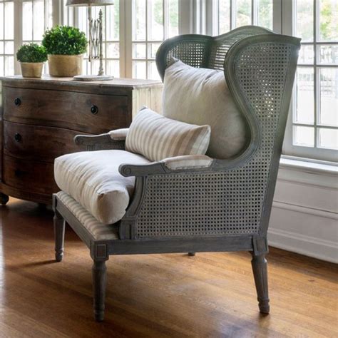 Create a sitting space for reading, conversing, and more with a wingback chair. Cane Wingback Chair | French country living room, Lounge ...