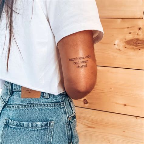 Tattoo "happiness only real when shared" | Tatuagem Happiness is only real when shared because.