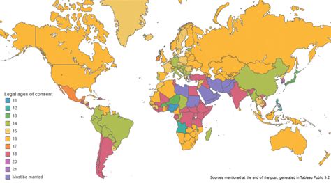 More than 40,000 people have signed a petition calling for. The world as viewed by ages of consent : MapPorn