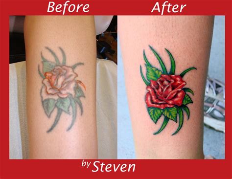 Whoever joined them on the show, whether it's a best friend, coworker, or partner, decides what the tattoo should be to cover. Rose redo by Steve Cornicelli : Tattoos