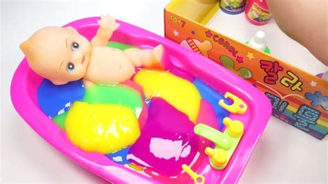 By just adding more water, the slime can be diluted into coloured water that can be easily drained away. Numbers Counting Baby Doll Colours Slime Bath Time Learn ...