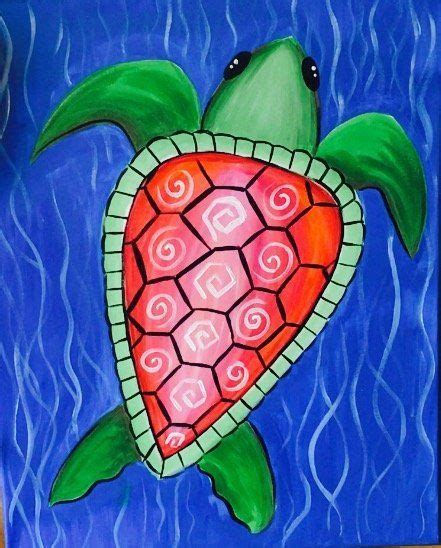 It is speed easy quick and simple painting. Sea Turtle Painting - Step By Step Acrylic Tutorial - For ...