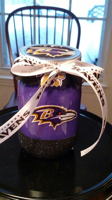 Decorate your living room, bedroom, or bathroom. Baltimore Ravens Mason Jar | Mason jars