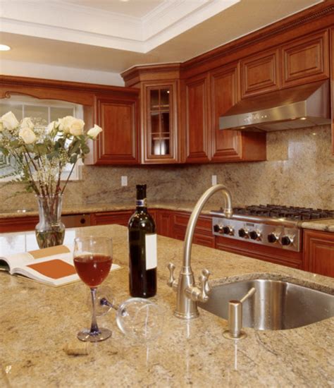 There are, also, a selection of bowl sizes and styles to choose from. Colonial Cream Granite Kitchen - Traditional - Kitchen - other metro - by M S International, Inc.