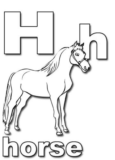 Letter h coloring pages for toddlers. Horse Alphabet Coloring Pages Printable | Horse coloring ...