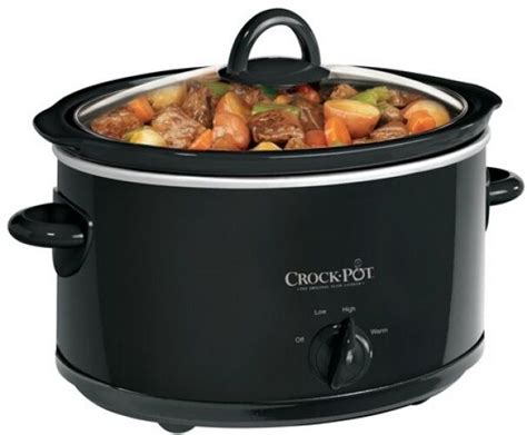 With crock pots, the stoneware pot is lined with heating elements on the sides and at the bottom which ensures the food is surrounded by heat. Original Slow Cooker Oval Manual 4 Quart 3 Settings Black ...