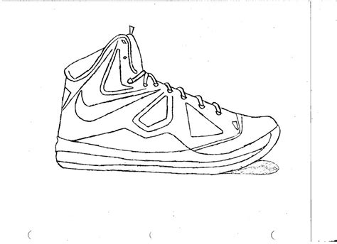 Free basketball shoe coloring pages to print for kids. Basketball shoe coloring pages download and print for free