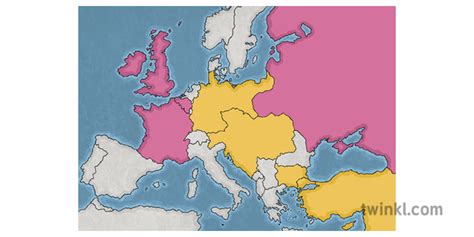 Maybe you would like to learn more about one of these? Map Of Europe WW1 No Labels Countries at War Axis Allied ...