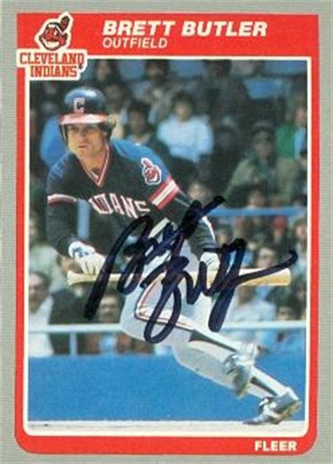 He played for five different teams from 1981 through 1997. Brett Butler autographed baseball card (Cleveland Indians ...