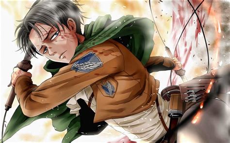 Maybe you would like to learn more about one of these? Download wallpapers Levi Ackerman with swords, Attack on ...