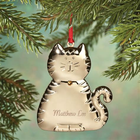 This beautiful shorthair orange cat ornament is available with or without a name and year. Personalized Birthstone Cat Ornament - Christmas Ornament ...