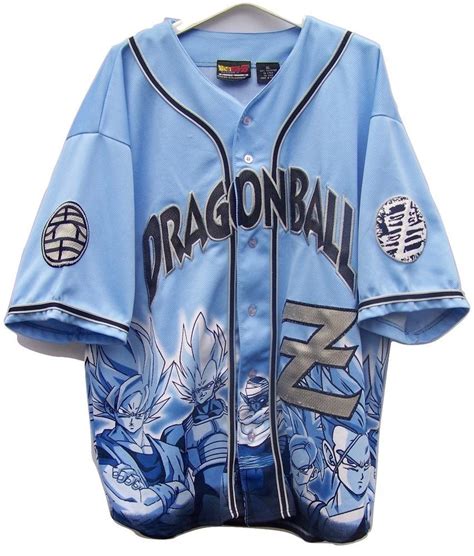 That fresh 'fit just went super saiyan. Dragon Ball Z Baseball Jersey Mens XL Vintage 2001 Blue Super Saiyan Goku Gohan #DragonBallZ ...