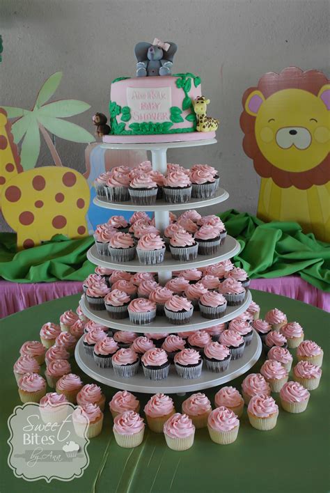 Cute bunny baby shower cake! Jungle Theme Girl Baby Shower Cake - CakeCentral.com
