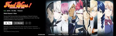 Many anime viewers were pretty confident that the fourth installment of 'food wars' would be its last season. Food Wars!: Shokugeki no Soma (Season 1) is now streaming ...