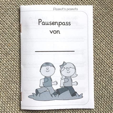 .die hotels, 9.der, die namen, 10.die, die freundinnen, 11.der, die söhne, 12.die, die anmeldungen, 13.das, die getränke, 14.der, die brüder, 15.die, die pausen 4. Pausenpass für friedliche Pausen - Peanut's Peanuts | Schule