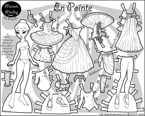 You could also print the image. asian-ballerina-paper-doll-bw | Paper dolls, Paper dolls ...