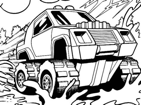 Tu en trouveras d'autres dans coloriages de voitures. Coloriage 4x4 Hot Wheels Coloriage Hot Wheels Voiture 4x4 Sur Hugolescargot | danieguto.net