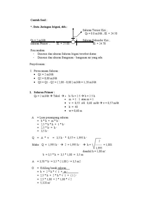 Sebagai contoh, stackoverflow, github, instructable dan beberapa forum perbincangan yang lain. Contoh Soal Hidrolika 2 Dan Penyelesaiannya - Contoh Soal ...