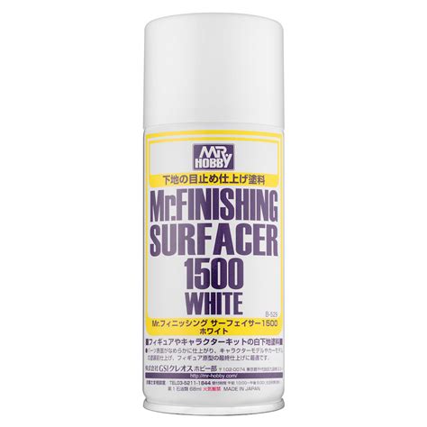 Mr color thinner aqueous hobby 400 ml. B-529 Mr.Finishing Surfacer 1500 White Spray Mr.Hobby -B-529