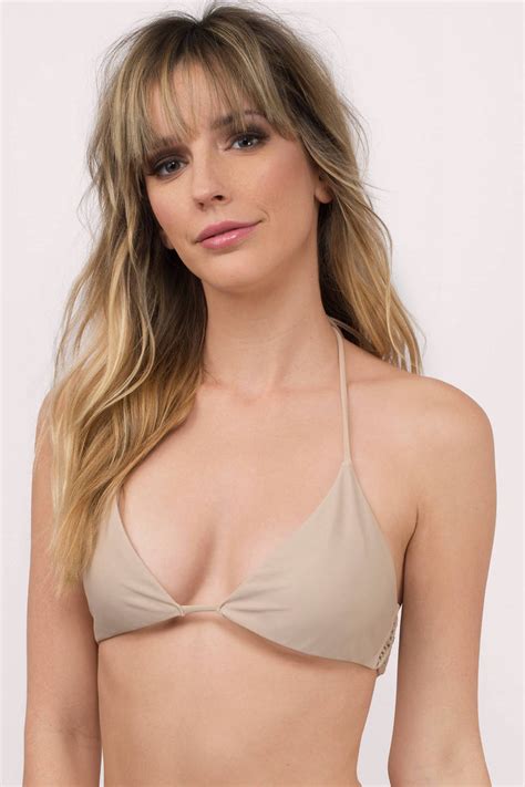 Bikini Tops | White Triangle Bikini, Off the Shoulder ...