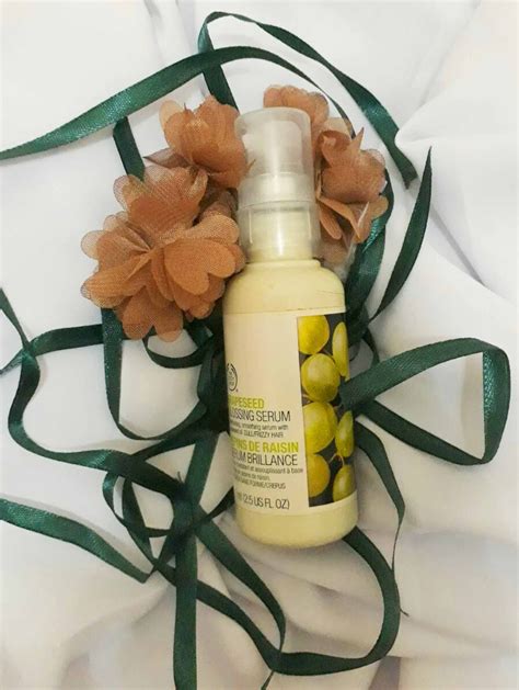 Apply a coin sized amount on wet hair. Review: The BodyShop Grapeseed Glossing Serum | stories of ...