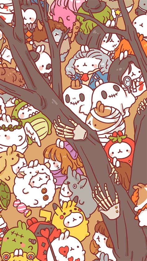 | see more about cute, molang and wallpaper. 몰랑이 on Twitter | Cute drawings, Molang wallpaper, Cute chibi