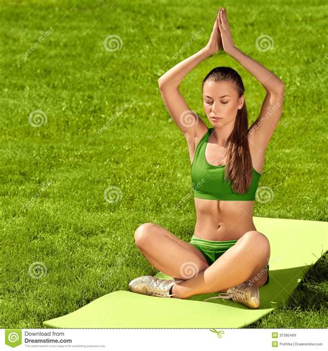 I started it because it was a challenge that i knew if i put my mind to it, i could do it. Beautiful Woman Doing Yoga Exercises Royalty Free Stock ...