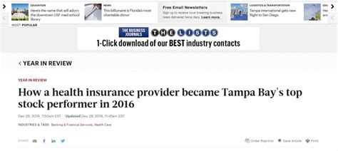 Should you buy health insurance innovations stock? How Health Insurance Innovations (NASDAQ; HIIQ) became Tampa Bay's top stock performer in 2016 ...