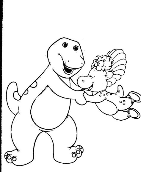 Coloring barney, baby bop, b.j. Free Printable Barney Coloring Pages For Kids in 2020 ...